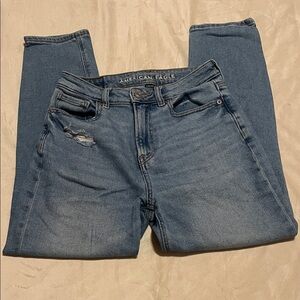 American Eagle Outfitters Women's Light Blue Skinny Jeans - 0 short
